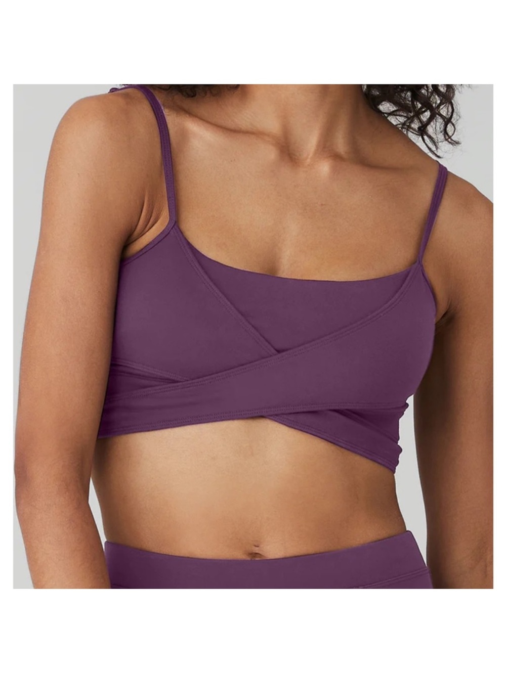 ALO Yoga Airbrush Enzo Bra - Dark Plum